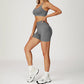 Quick-Drying Sports Bra + Butt-Lifting Shorts 2-Piece Set