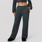 Wholesale fleece wide-leg sweatpants