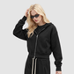 Wholesale Women’s Relaxed Zip-Up Hooded Sweatshirt – Cotton Blend