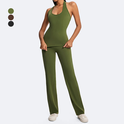 Wholesale Classic halter-neck open-back tank top | Wonderxfans bulk activewear