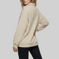 Loose long sleeved Half Zip Stand Collar Fleece Sweatshirt
