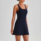 Wholesale Naked-Feel Anti-Exposure Sports Tennis Dress with Built-In Bra – Quick-Dry Active Dress
