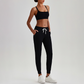 Wholesale Naked-Feel Open-Back Sports Bra & High-Waist Jogger Pants Set – Sculpting Yoga 2-Piece