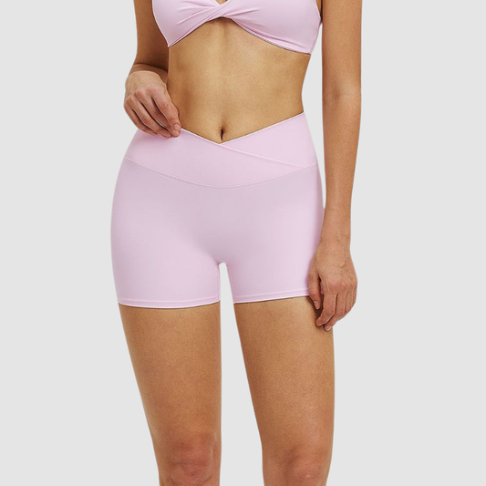 Wholesale high-waisted cross-waistband shorts | Wonderxfans bulk activewear