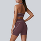 Wholesale Color-Block Quick-Dry Naked Feel Vest+Fitted Biker Short set (Pre-sale)