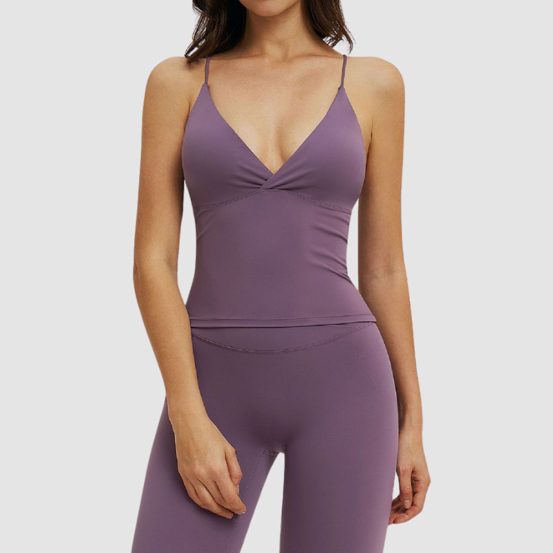 Wholesale spaghetti straps vest with chest pads