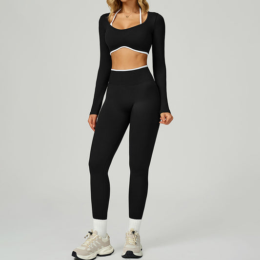 Wholesale Seamless halter Contrasting Color top | Wonderxfans bulk activewear