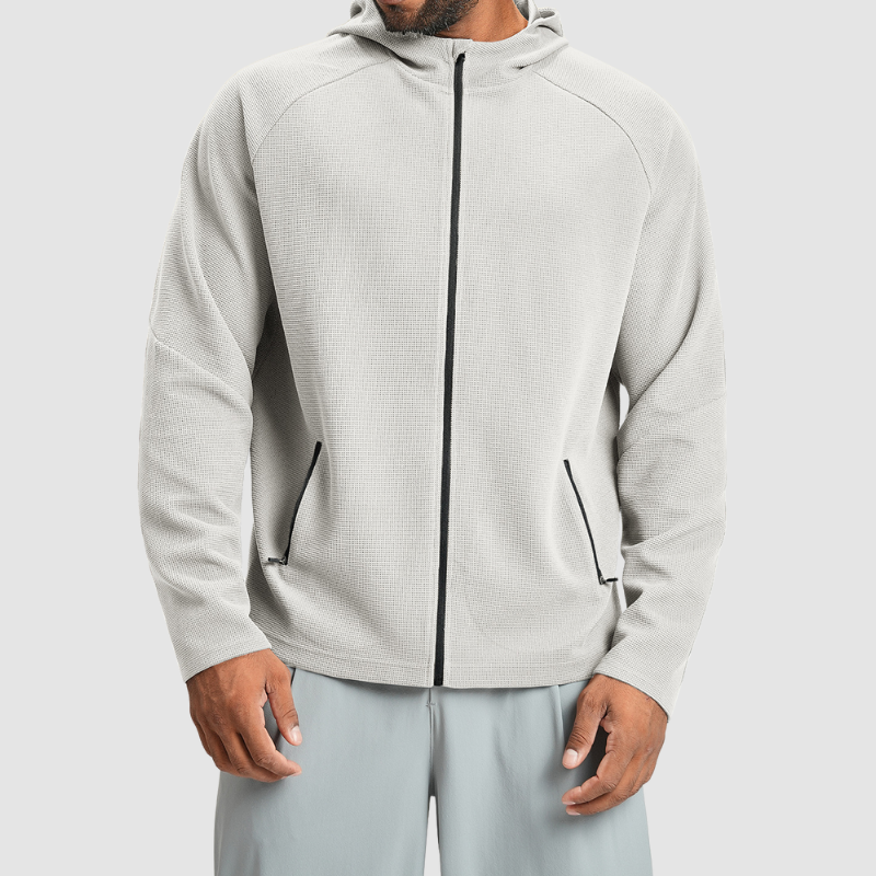 Wholesale Men Anti-static Hooded Zip-up Sports Jacket