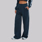 Wholesale High-Waisted Striped Sweatpants