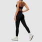 Wholesale Women's Activewear Brushed Padded Bra & Fitted Long-Pants Yoga Set