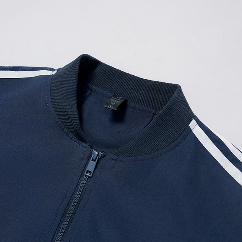 Loose cotton jacket with zipper