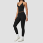 Wholesale Women's Deep-V Sleeveless Vest + Long Pants Yoga Set