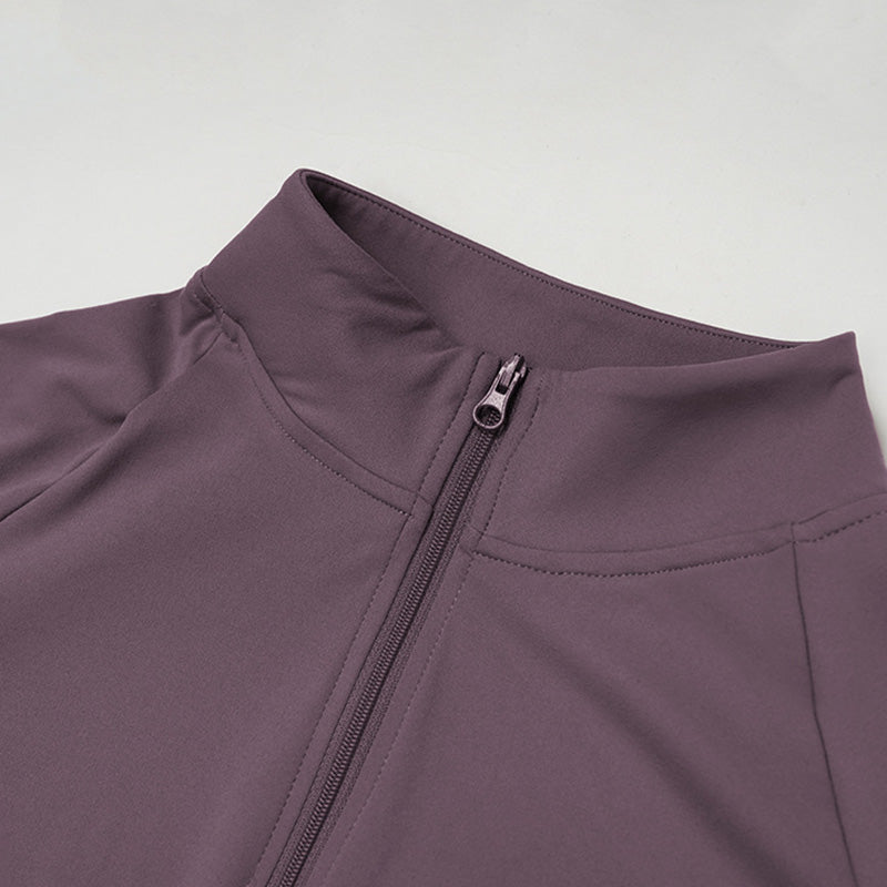 Stand collar zipper jacket