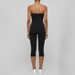 Wholesale V-neck halter top + high-waisted cropped pants set
