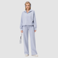 Wholesale Women’s Stand-Collar Lounge Set – Long Sleeve Sweatshirt & Wide-Leg Pants