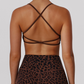 Wholesale leopard print sports bra