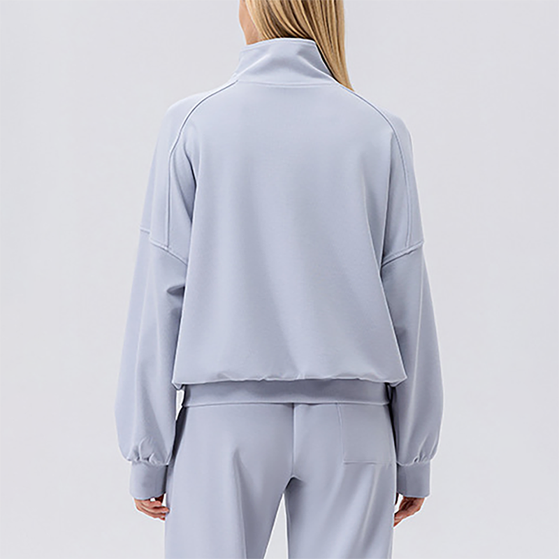 Wholesale Women's Half-Zip Pullover Sports Sweatshirt – Relaxed Fit Outdoor Running Jacket