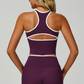Wholesale Women's Color-Block Open-Back Sports Vest – Seamless Cutout Activewear
