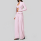 Wholesale Women's 3-Piece Yoga Set – Zip Jacket, Sports Bra & Wide-Leg Pants
