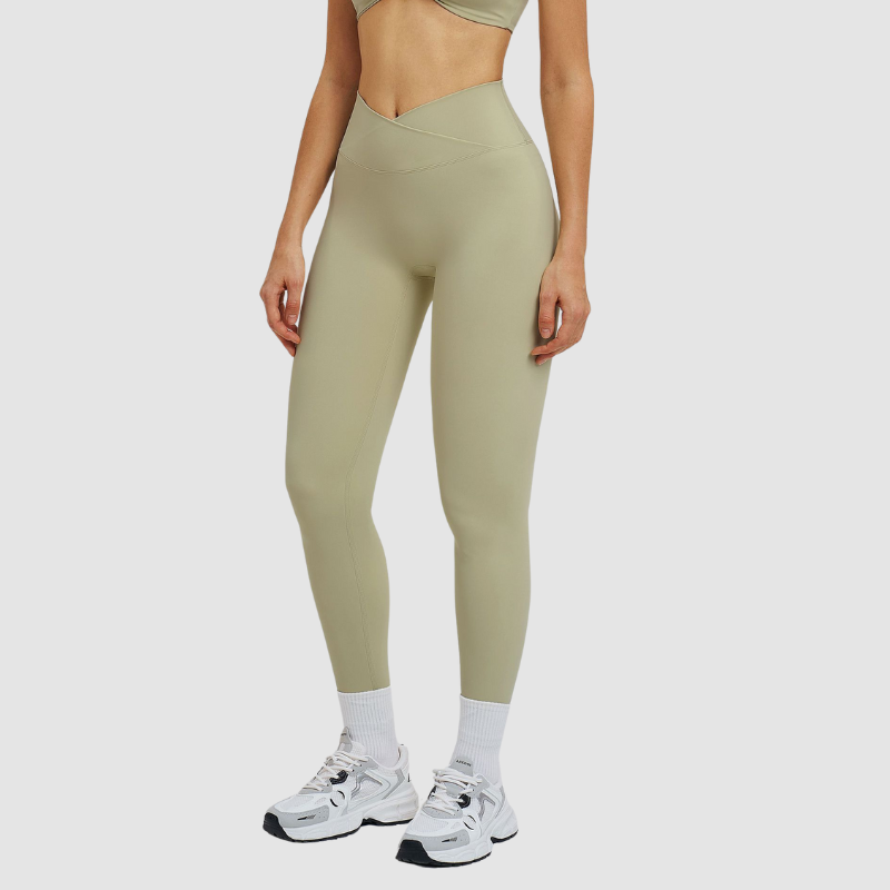 Wholesale high-waisted cross-waist leggings