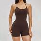 Wholesale women's one piece contrasting suspender sports jumpsuit