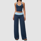 Wholesale Women’s Halter Contrast Yoga Set – Tank & Long Pants