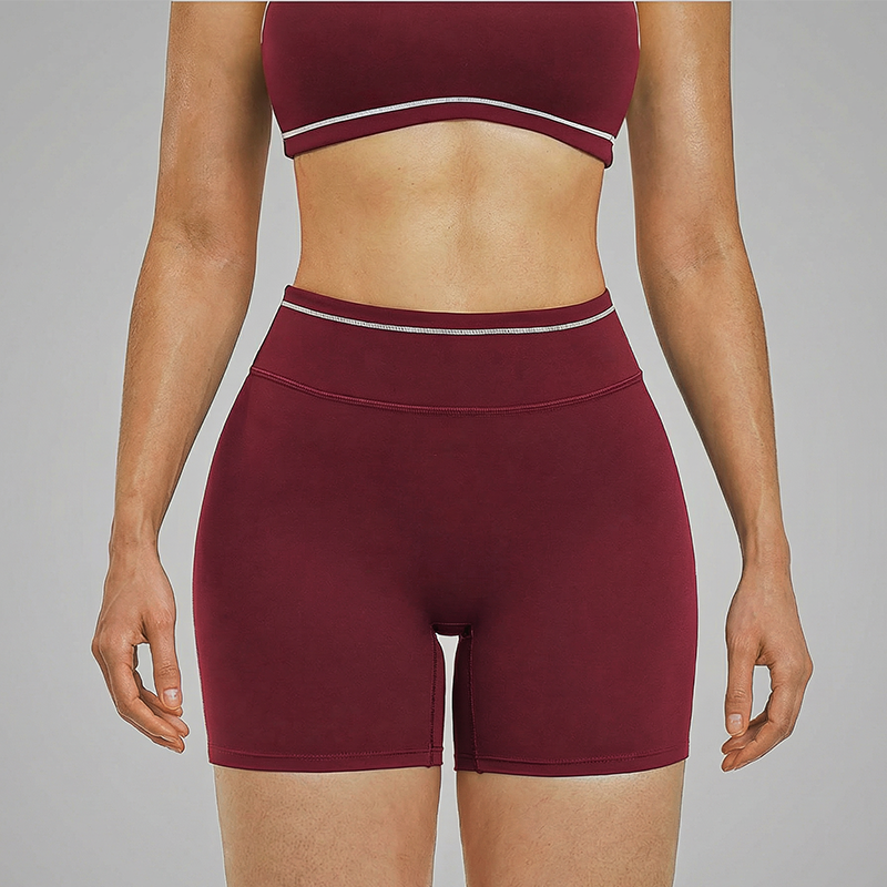 Wholesale high waisted contrasting sports shorts