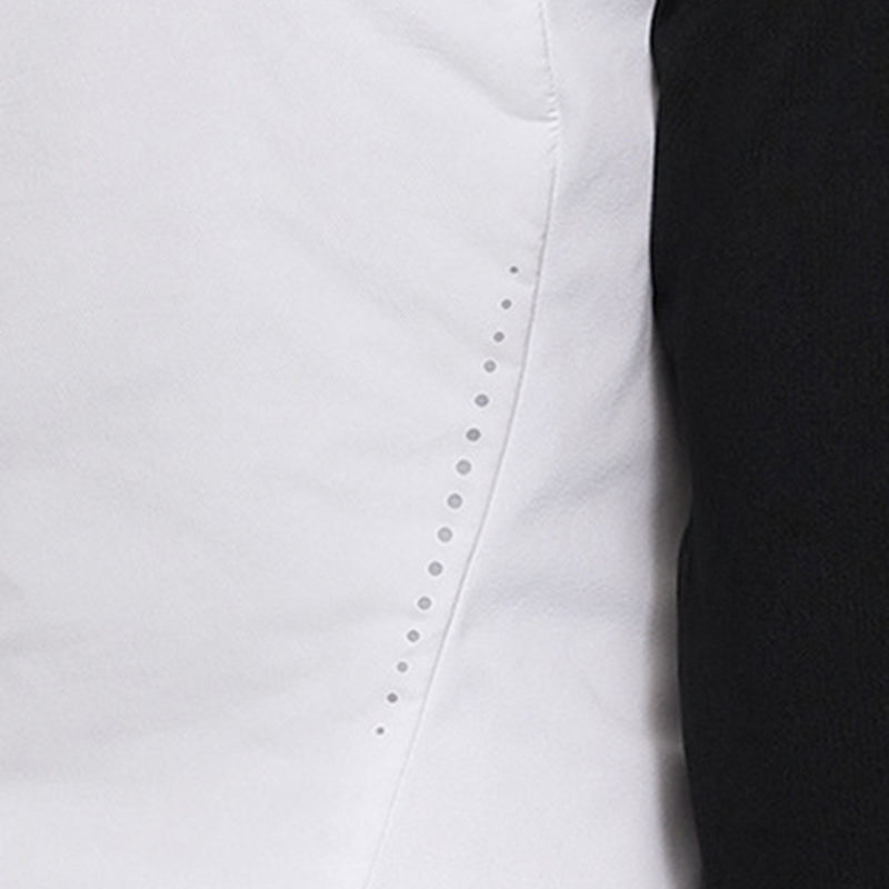 Light fleece-lined cropped stand-collar windproof vest