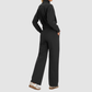 Wholesale Women's Zip Sweatshirt & Wide-Leg Pants Sports Set