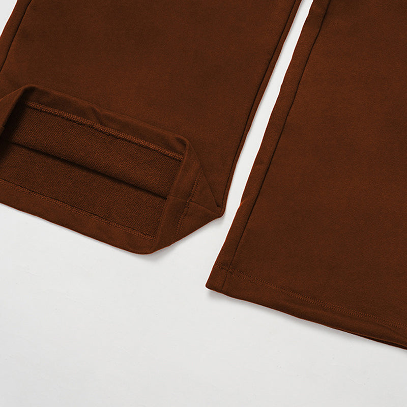 Cropped Hooded Sweatshirt + Loose Sweatpants 2-Piece Set