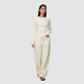 Wholesale Women's Nylon Spandex Activewear Set - Long Sleeve Tops & Wide-leg Pants