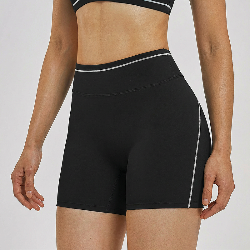 Wholesale high waisted contrasting sports shorts