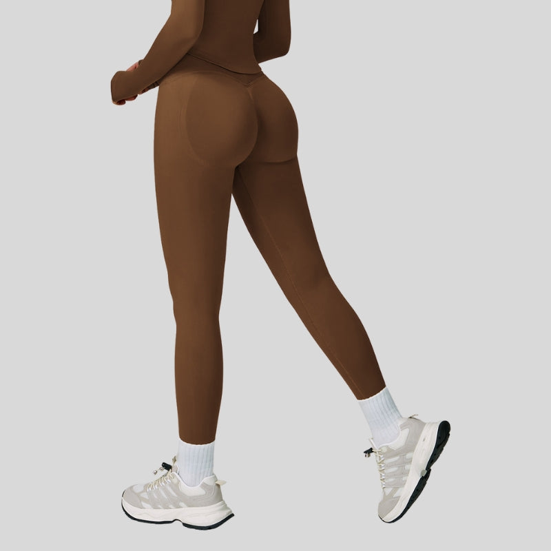 Seamless V-shaped back waist quick-drying legginggs