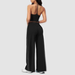 Wholesale Breathable Y-Back Tank Top & Fold-up Flare Pants Set
