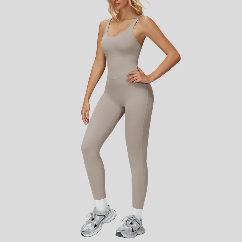 Slimming jumpsuit with cutout back