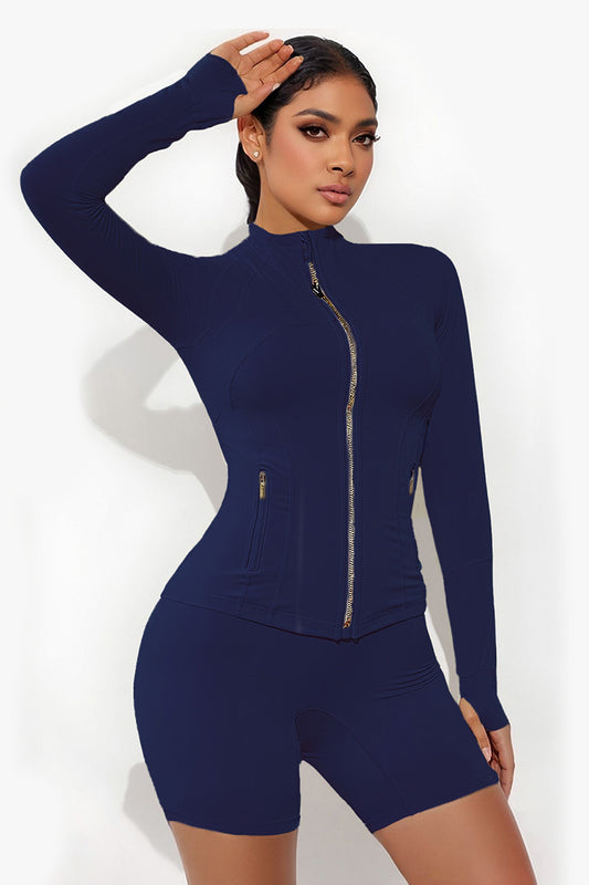Wholesale Slimming nude running fitness zipper | Wonderxfans bulk activewear