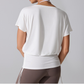 Wholesale Loose Ribbed Yoga T-Shirt – V-Neck Running & Fitness Top