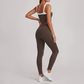 Wholesale Women's Quick-Dry Yoga Set Sleeveless Sports Bra & Capri Pants with Chest Pad