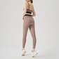 Wholesale color blocked backless vest+high waisted Legging 2-piece Set