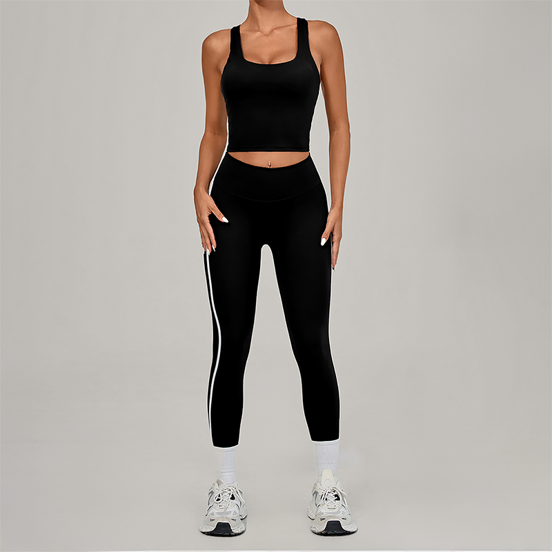 Wholesale Naked-Feel Racerback Tank & High-Waist Leggings Set – Sculpting Yoga 2-Piece