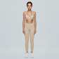 High-Elastic Quick-Dry Bare-Skin Long Sleeve Cover-Up + Bra + Leggings 3-piece set