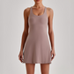 Wholesale Naked-Feel Anti-Exposure Sports Tennis Dress with Built-In Bra – Quick-Dry Active Dress