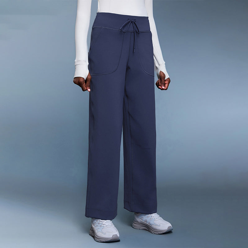Buttery-soft fleece-lined relaxed straight-leg sweatpants