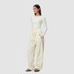 Wholesale Women's Nylon Spandex Activewear Set - Long Sleeve Tops & Wide-leg Pants