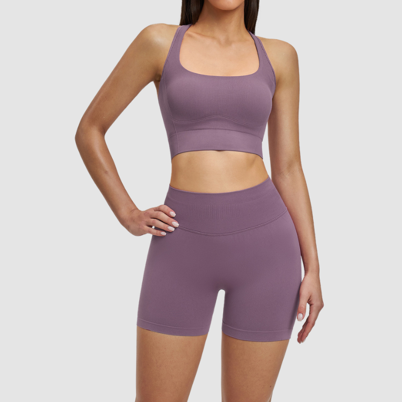 Wholesale women's racerback solid color vest+high | Wonderxfans bulk activewear