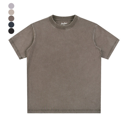Vintage Fitness Round neck Short Sleeved T-shirts