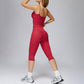 Sports vest + Mid-length leggings 2-piece set