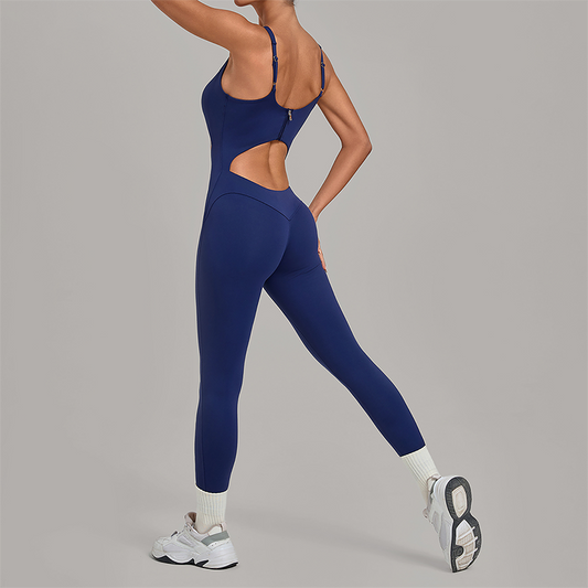 Wholesale Women's Sleeveless Crop Top Back Zip Yoga Bodysuit