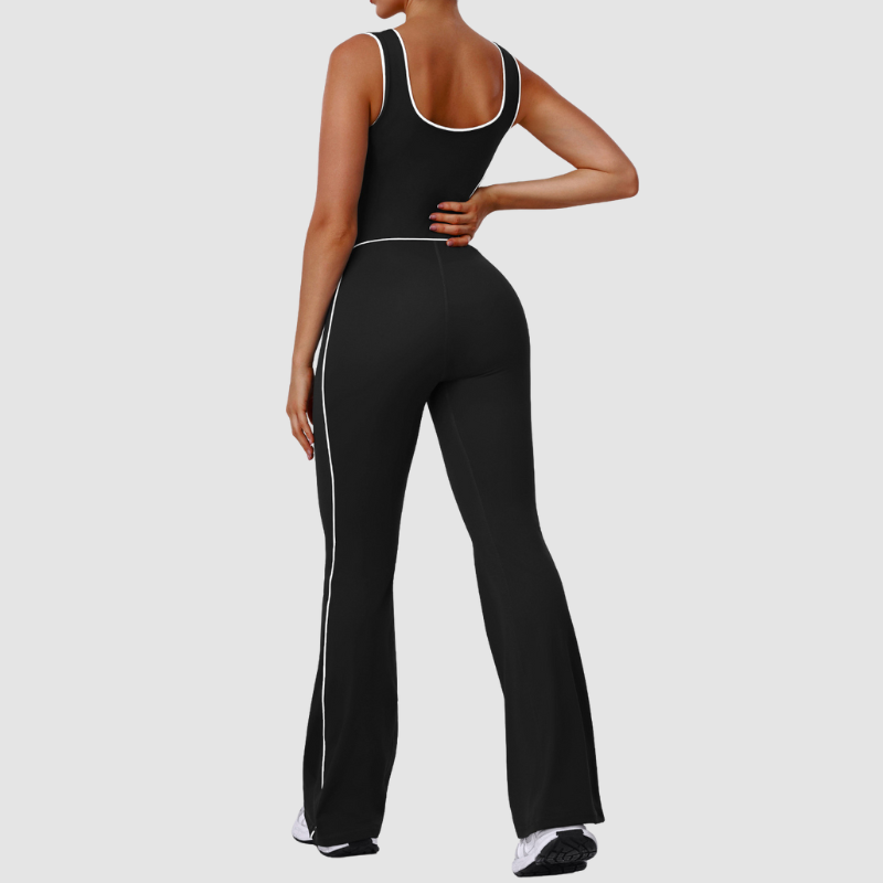 Women's Contrast Color Shaping Yoga Jumpsuit