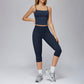 Sports vest + Mid-length leggings 2-piece set